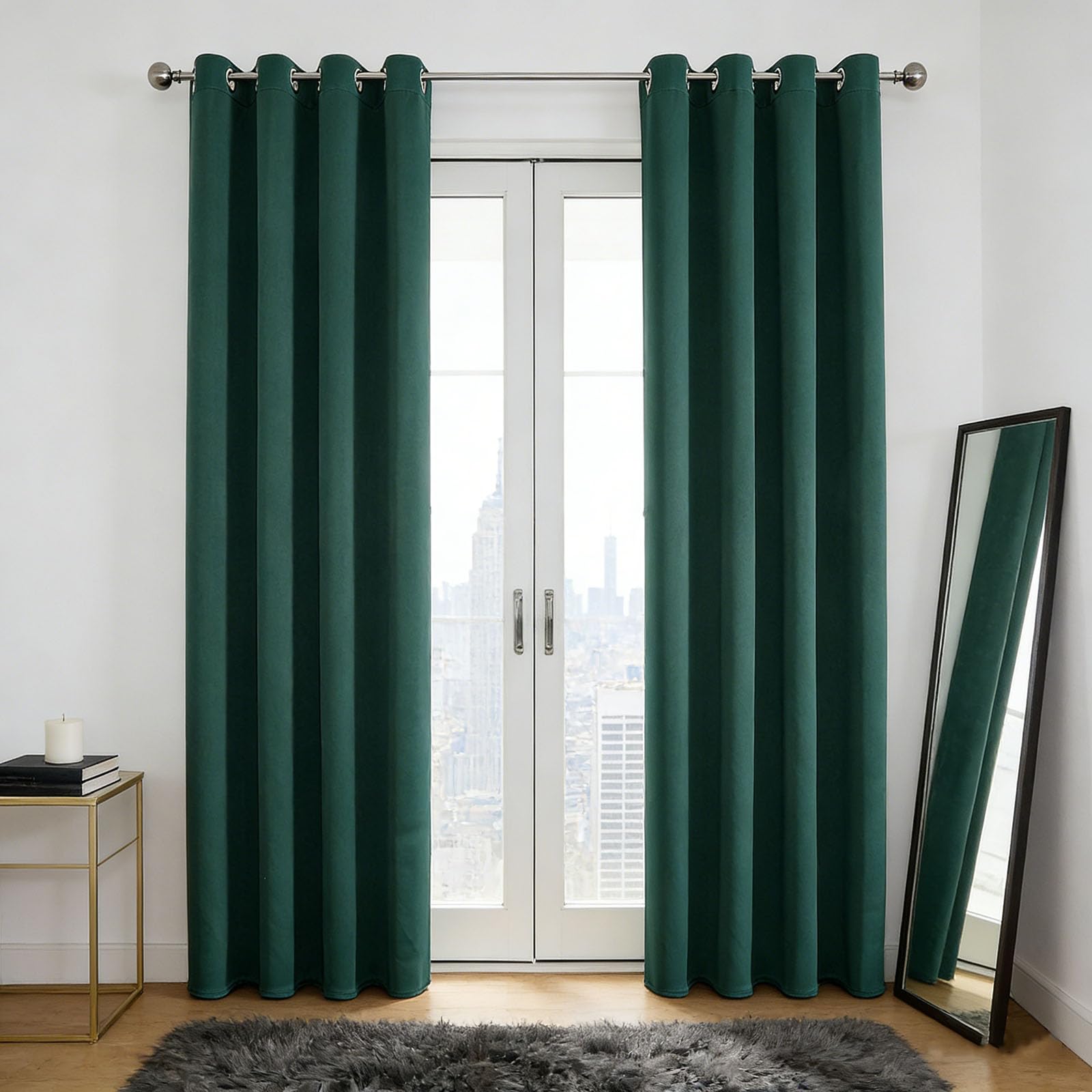 Rideau occultant phonique thermique isolant anti froid 170x115 cm