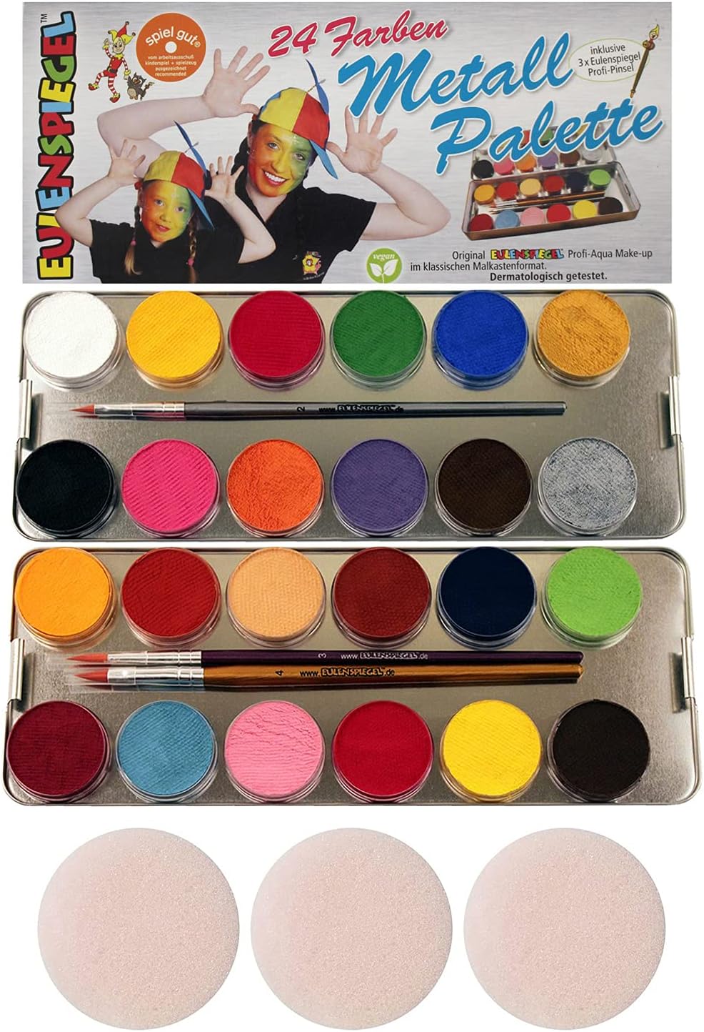 Eulenspiegel Schminkpalette Gruselkids Kit Trucchi Con Anleitungsposter