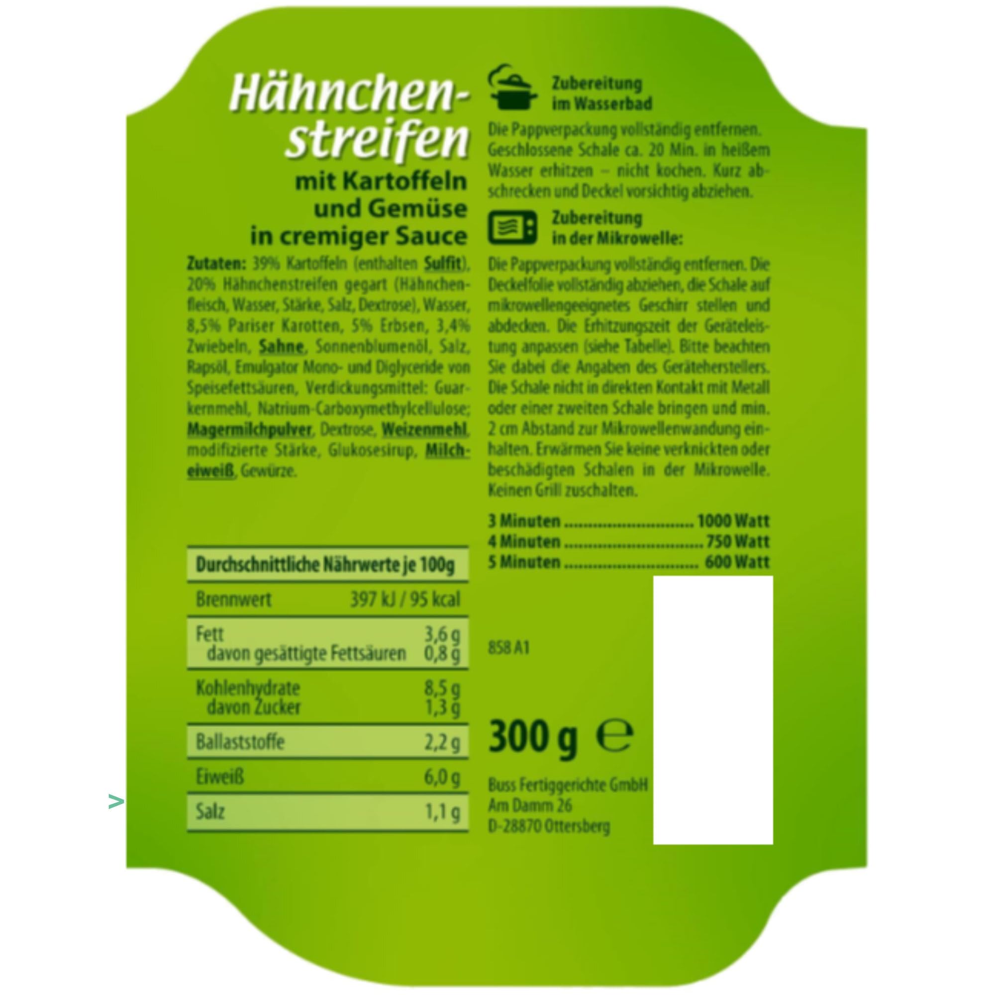 Buss Fertiggerichte Probierpaket XXL (8x300g Packung) + usy Block