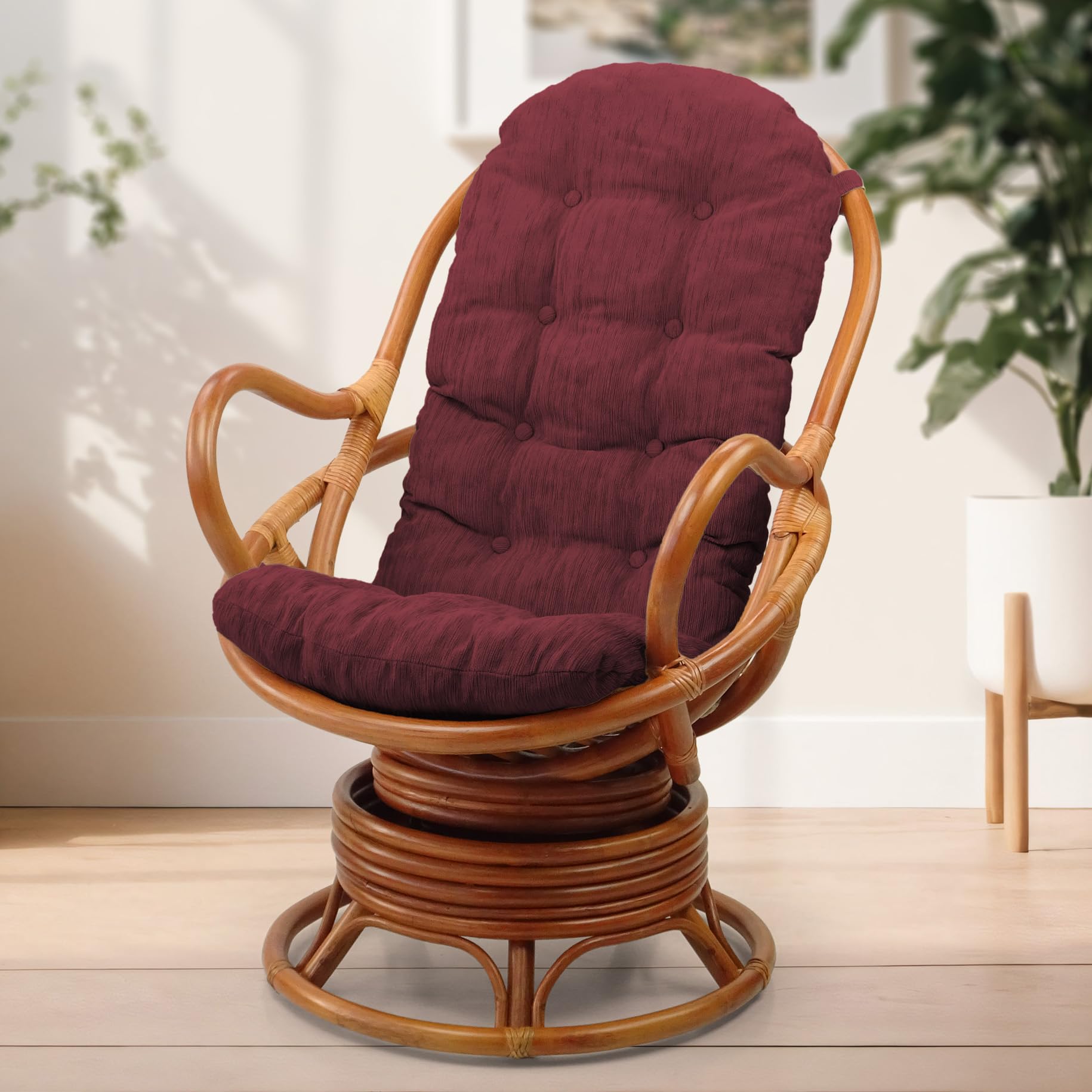Amazon.com : Wickerix Java Lounge Swivel Rocking Chair with Dark