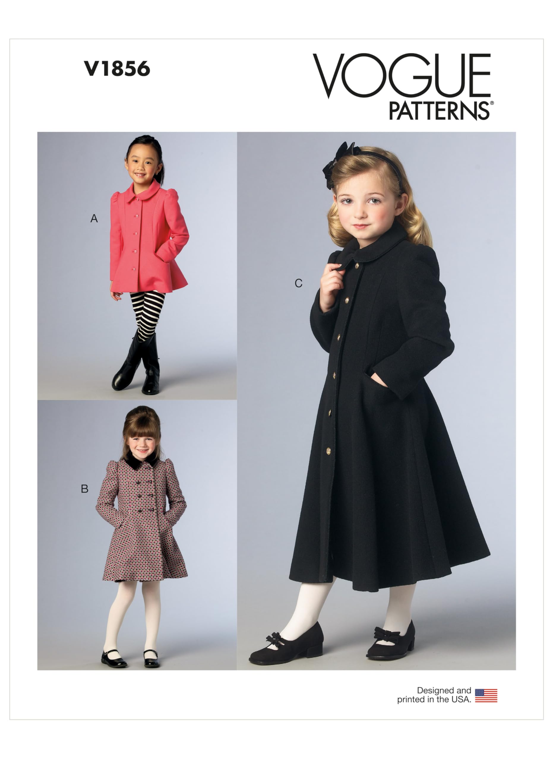 Patron de couture veste pour enfant Vogue Patterns V1856CL taille CL