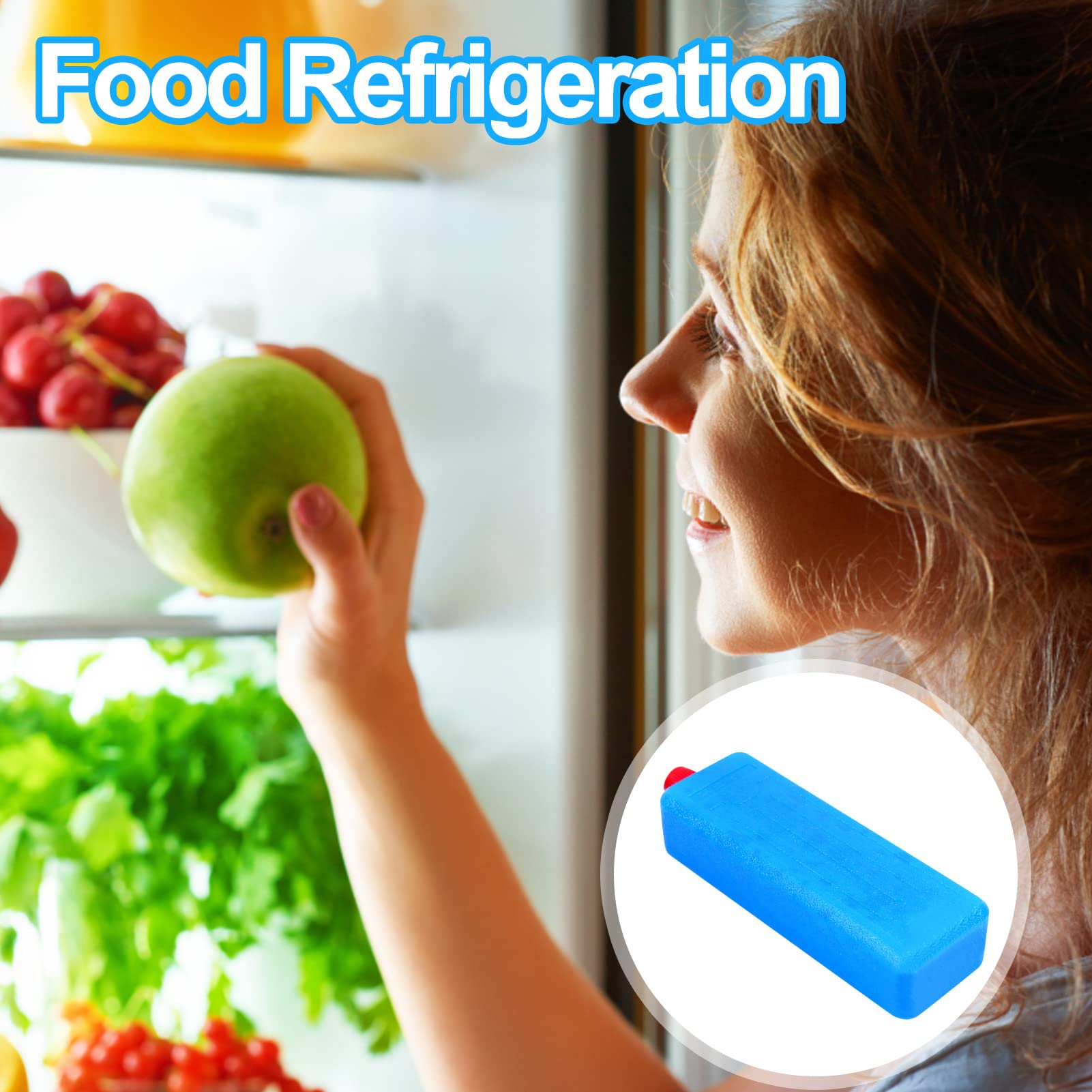 Confezione da 1/5 confezioni di ghiaccio sottili | 350 ml riutilizzabile a lunga durata | impacchi di ghiaccio per refrigeratori | Scatola di di ghiaccio per condizionatore d'aria |