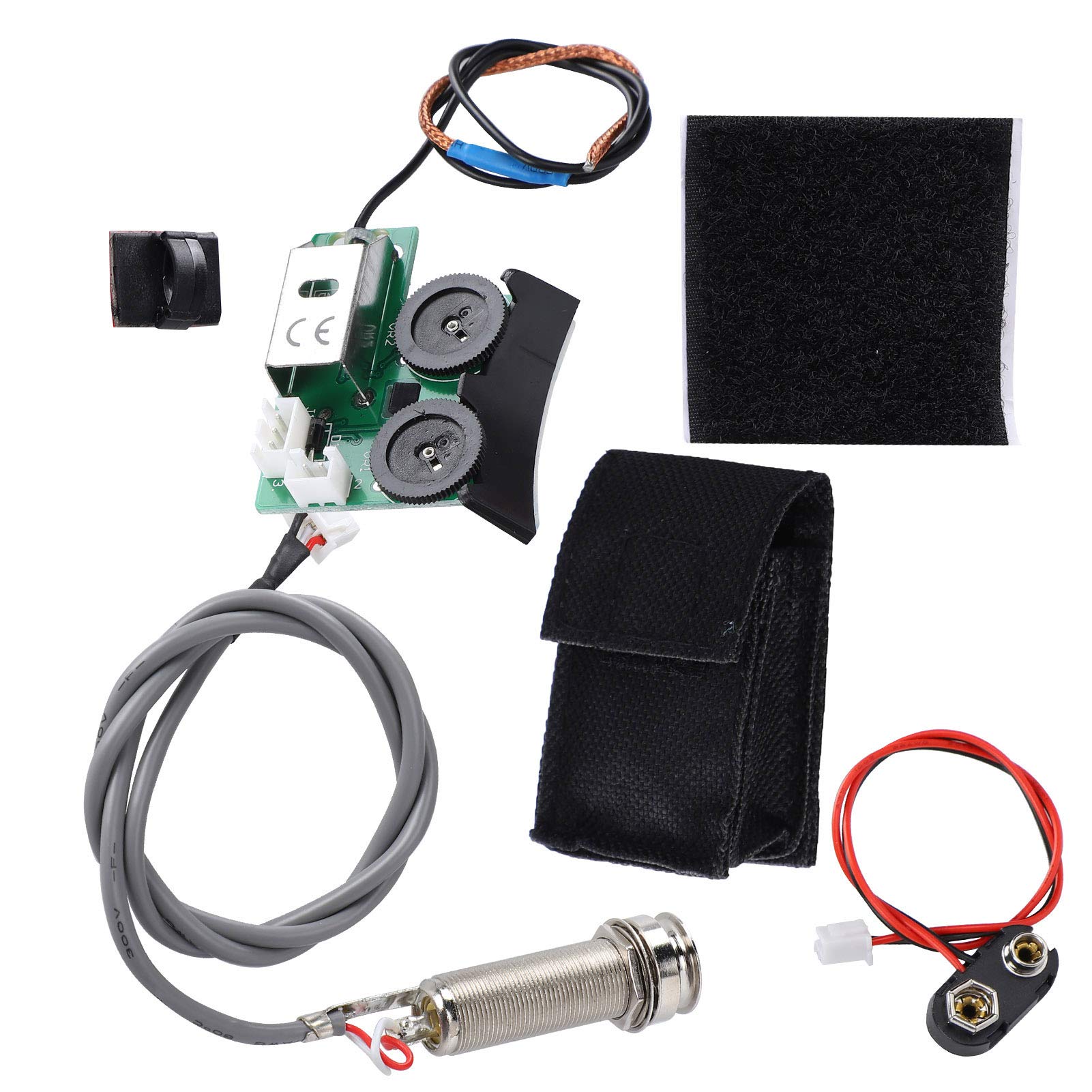 Oumefar Pickup Eq 15 × 10 × 3 de Pastilla de Guitarra Acústica para Vt1 Tail Nail Pickup Eq DIY Accesorio de Guitarra