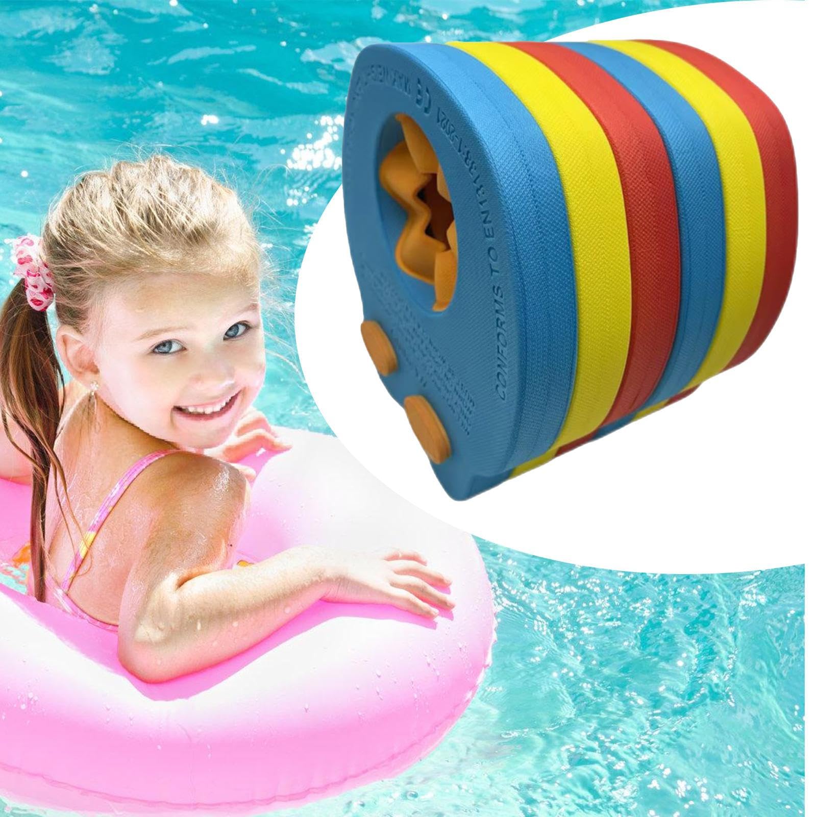 Swim Float Insert Learning Swimming Floats For Children 6PC Kids Swimming Arm Float Discs – Foam ...