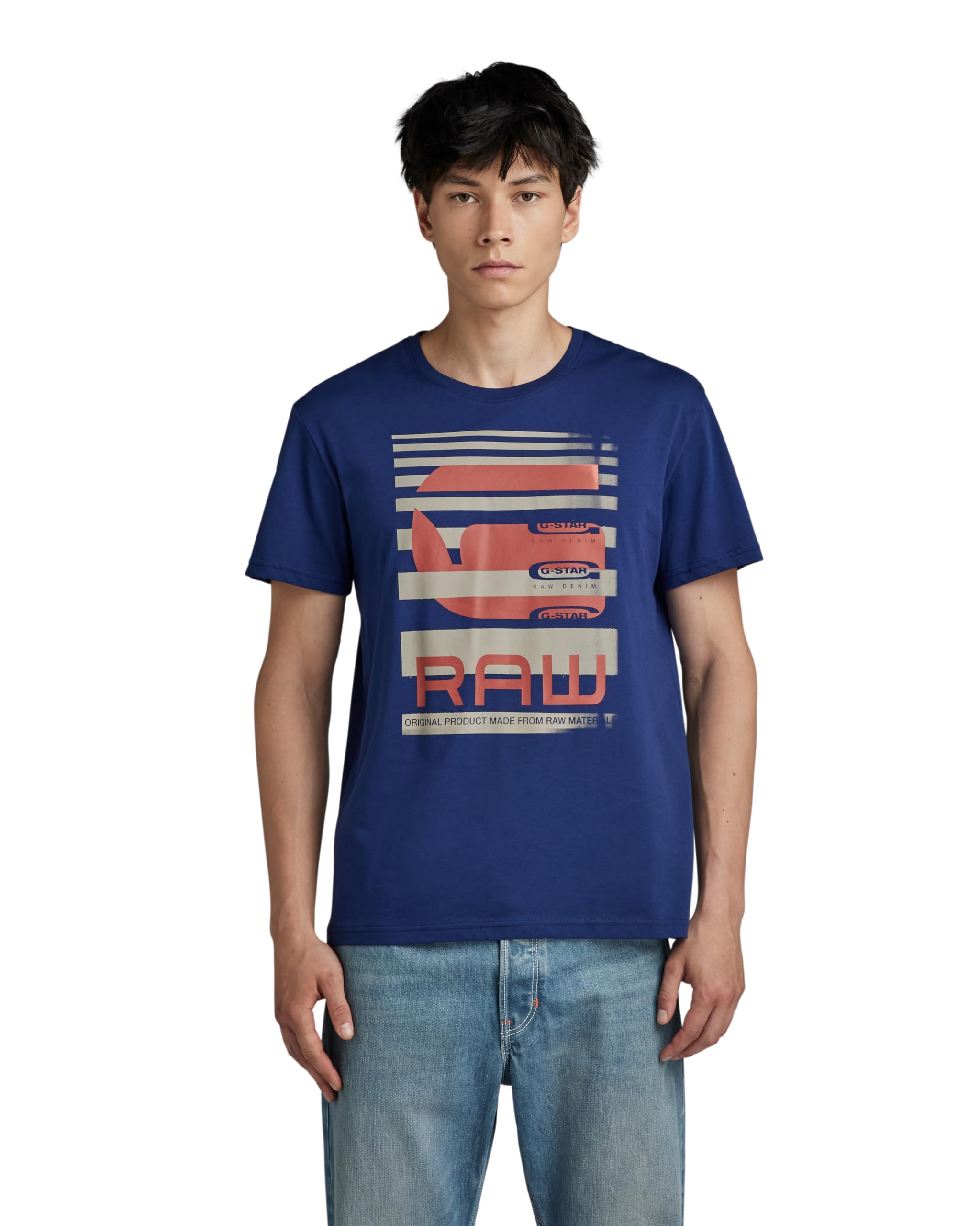 G-Star Men's Faded burger logo, Blue (ballpen blue D24694-336-1822), M