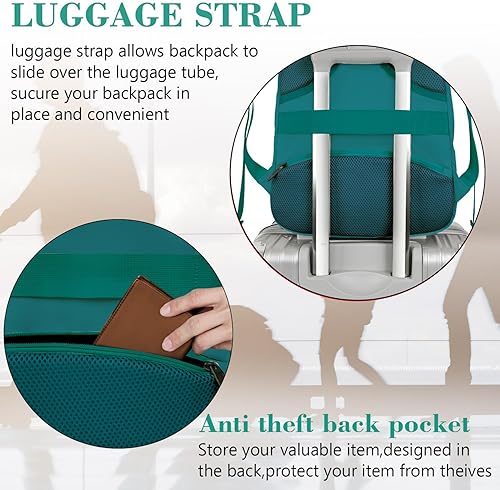 Miniatura 135 de MATEIN - Mochila empresarial para laptop de 15.6 pulgadas, mochila de viaje con puerto de carga USB, resistente al agua, para trabajo, universidad