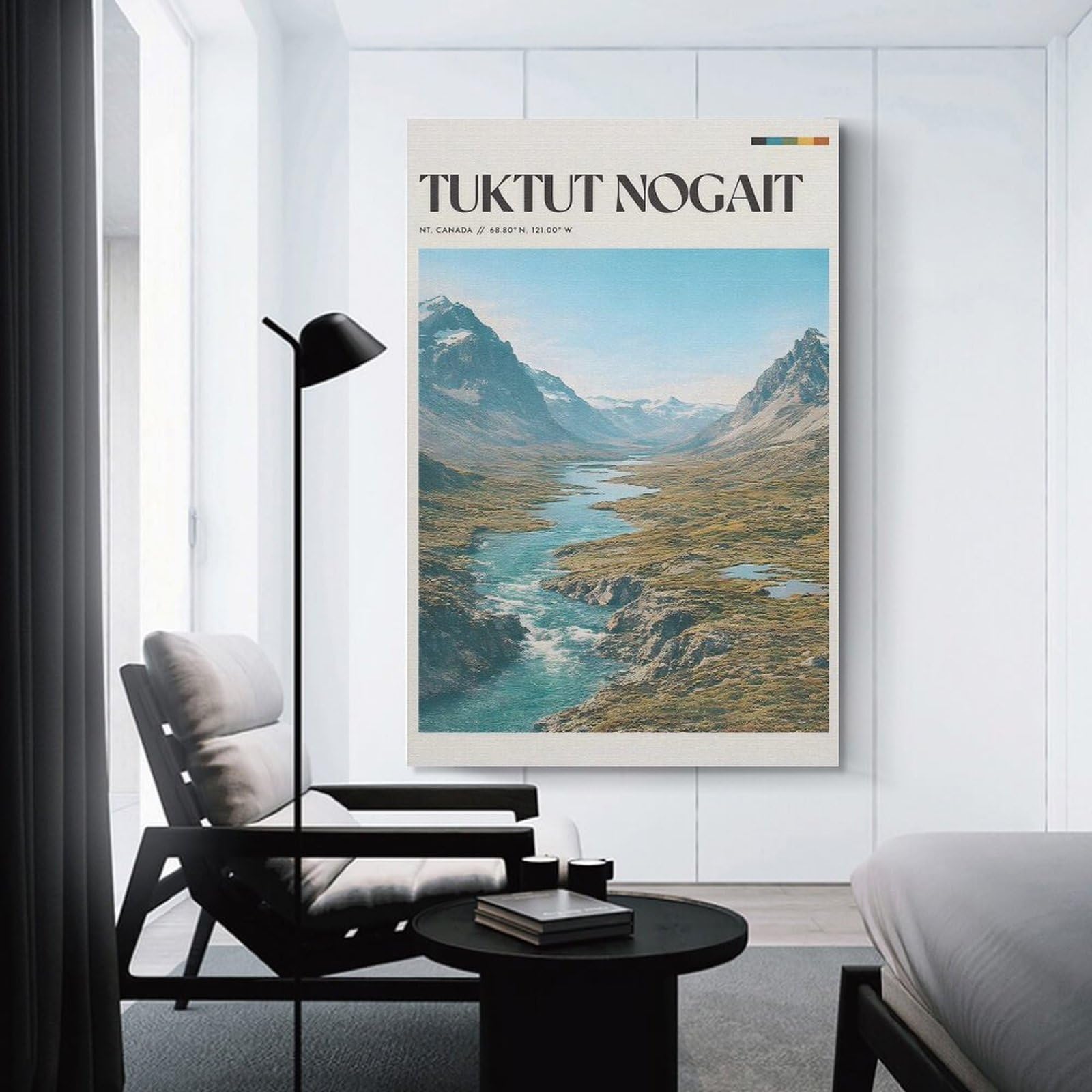 Junmoney Canvas Wall Picture Tuktuut Nogaitt National Park, 16x24inch(40x60cm), for Calm Bedrooms, Home Corners Or Flats, Decorative Wall Art for Cosy Rooms