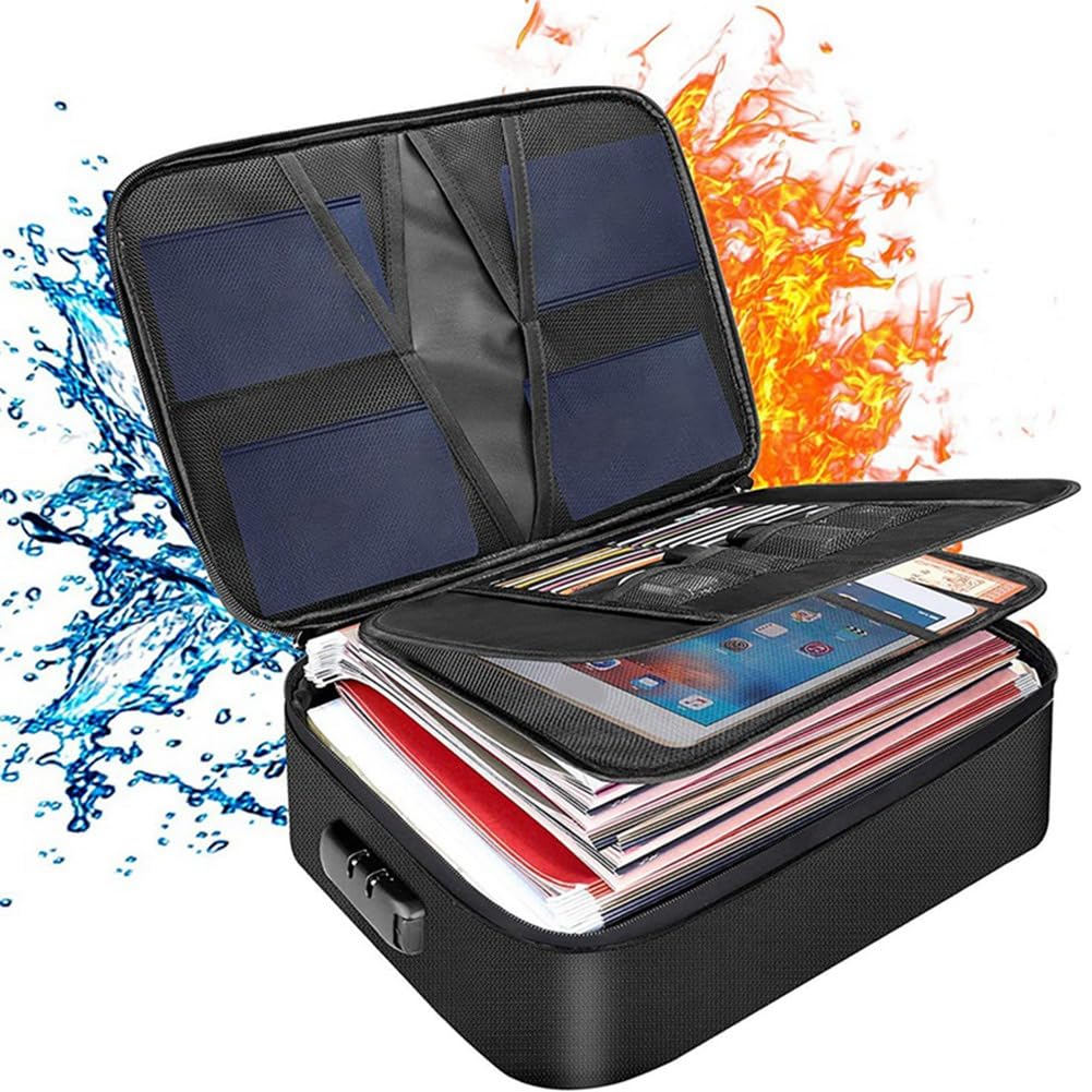 Bolsa de Seguridad Impermeable una Prueba de Fuego Cremallera Retardante de Llama Bolsa de Documentos una Prueba de Agua Bolsa de Documentos Bolsa de Efectivo Bolsa de Pasaporte