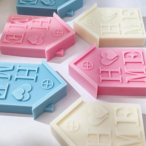 Miniatura 6 de Molde de vela casera para hacer velas, molde de silicona de casa 3D para fundición de resina DIY yeso polímero arcilla decoración del hogar