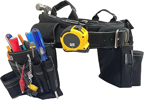 Miniatura 6 de BOULDER BAG Ultimate Electrician's MAX Combo con cómodo cinturón de herramientas de apoyo en la espalda, hebilla de cinturón de cuero, cinturón de