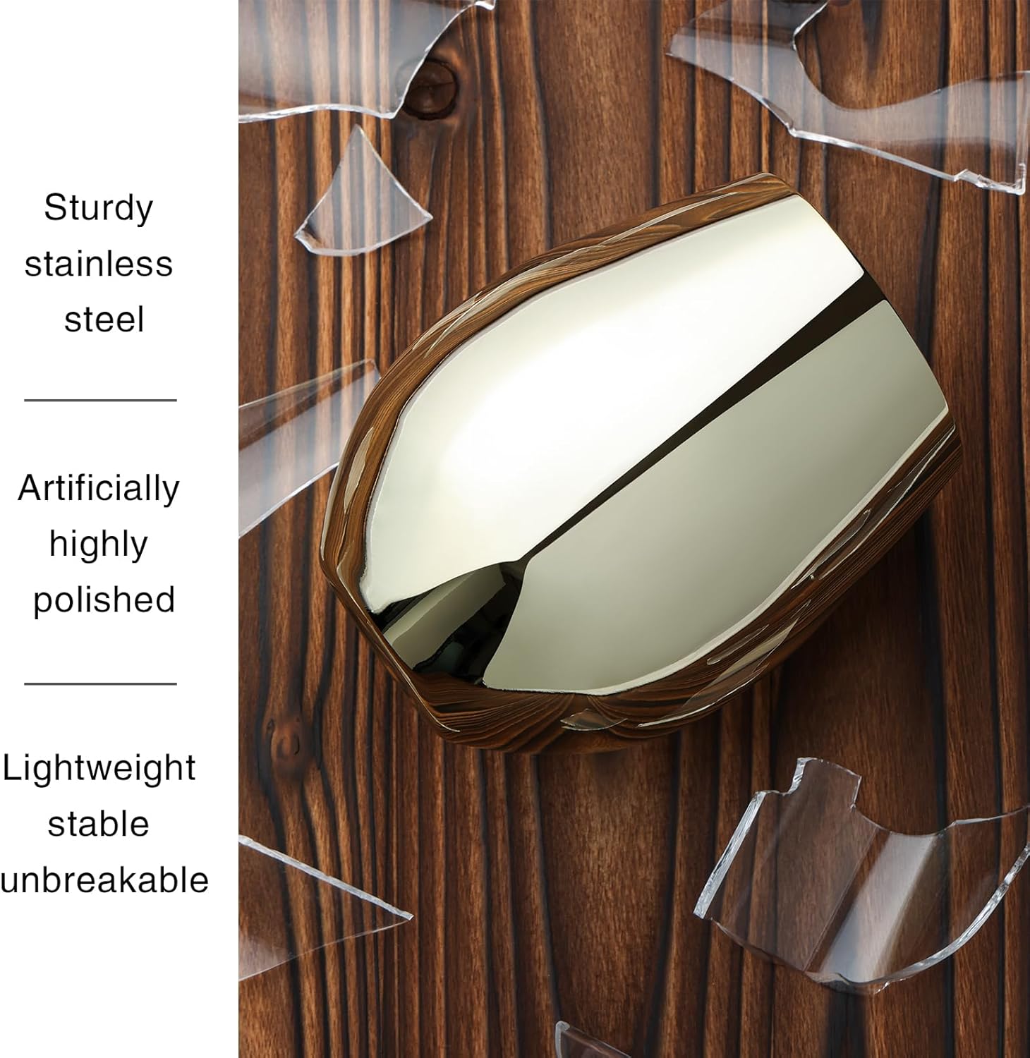 WOTOR Gold Wine Glasses Set of 4, 18oz Unbreakable Gold Goblet, Stemless Stainless Steel Wine Glass, Metal Wine Glass for Outdoor, Travel, Camping, Pool, Ideal Gift for Wine Lovers - Image 4