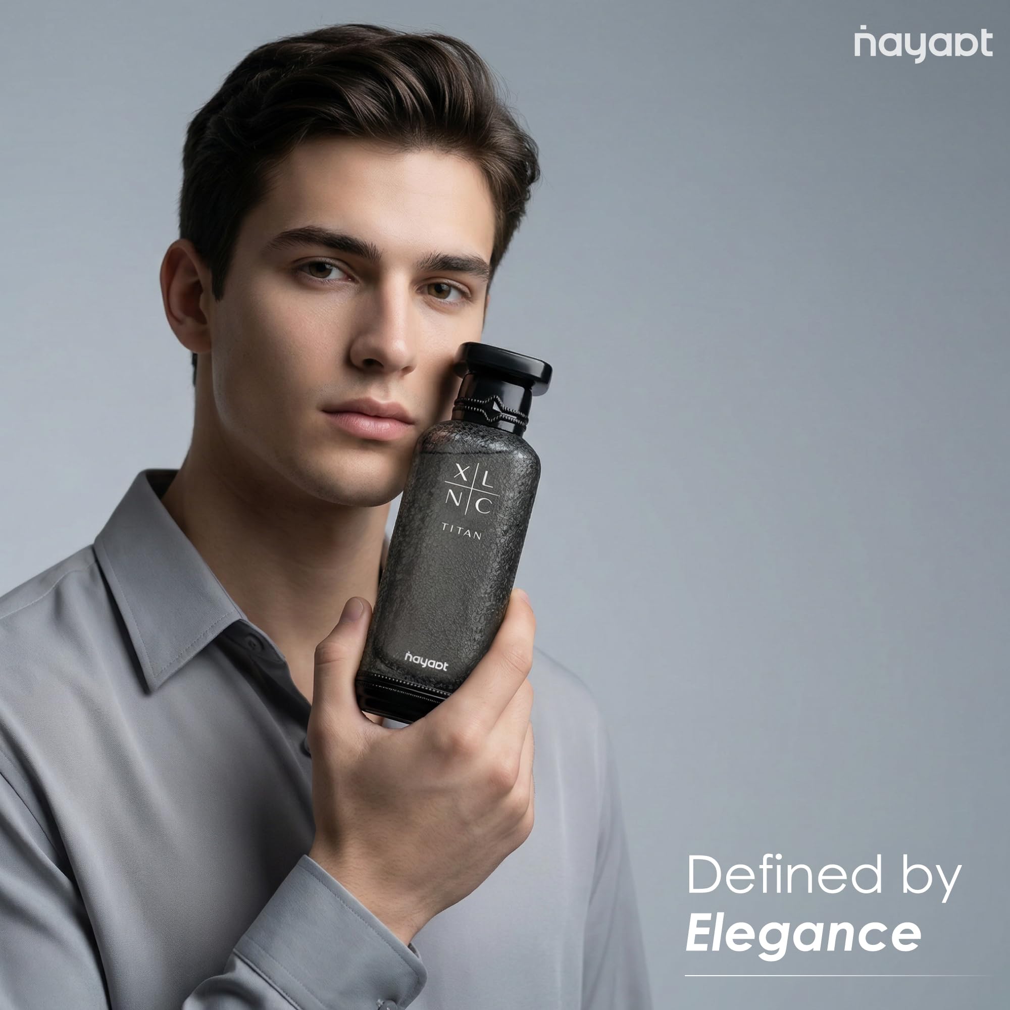 Orientica Nayaat XLNC Titan Eau de Parfum 200 ml – Parfum arabe pour homme – Aux notes de bergamote, cumin, iris, mousse, ambre, vanille, musc et accords boisés – Parfum longue tenue