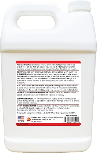 Miniatura 10 de Nature's MACE Repelente de roedores concentrado de 40 onzascubre 16,800 pies cuadrados  repele ratones y ratasMantén a ratones, ratas y roedores