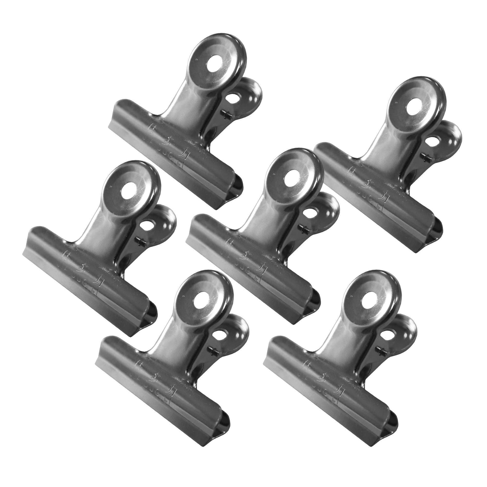 HaberCrafts Bulldog Clips Money Clip Letter Clips Silver Metal Clip (Silver 50mm, Pack of 108)