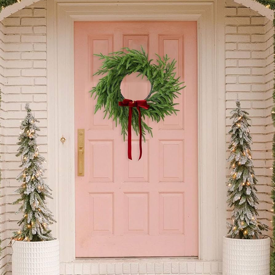 Amazon.co.jp: Yotijay 19インチ人工松クリスマスリース