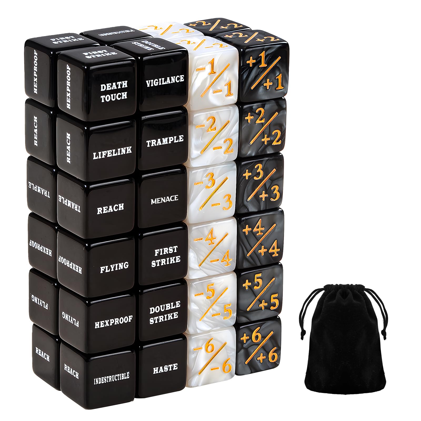 48 Pieces MTG Counter Token Dice Counters Marble Keyword Counters life Counter Tokens Dice Buff Tokens Compatible with Magic Card Game Accessories CCG Creature Stats (Classic, 48)