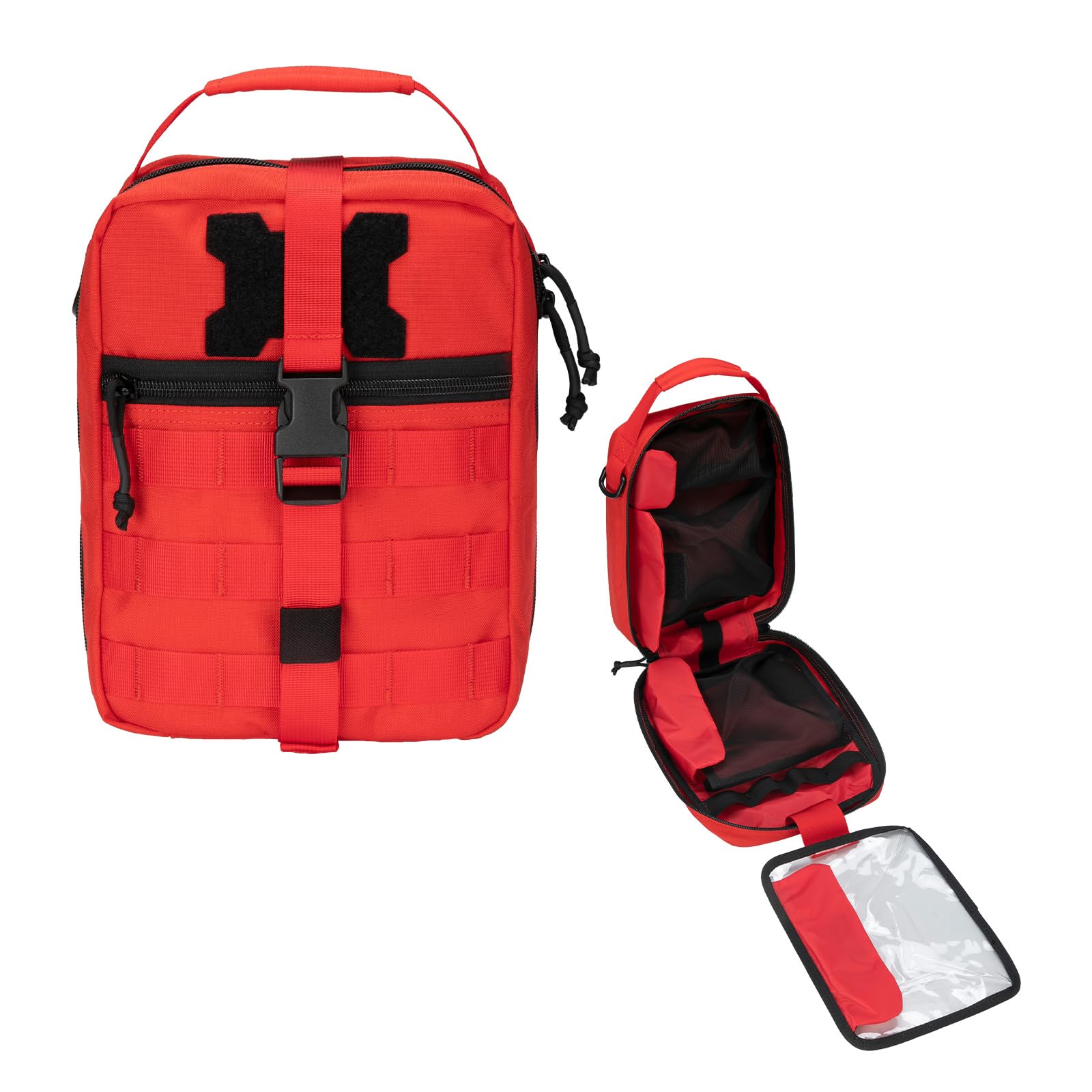 EXCELLENT ELITE SPANKER Rip Away Tactical Medical Bag First Aid IFAK Pouch Utility EMT Pouch for Camping, Hunting, Family and Outdoor Activities（RED）