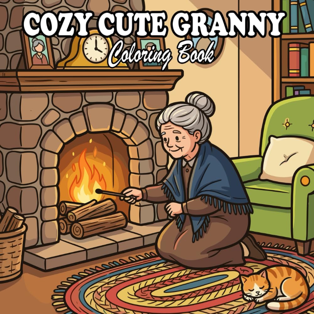 Granny Coloring Book: 70 Cozy & Heartwarming Granny Moments for Relaxation