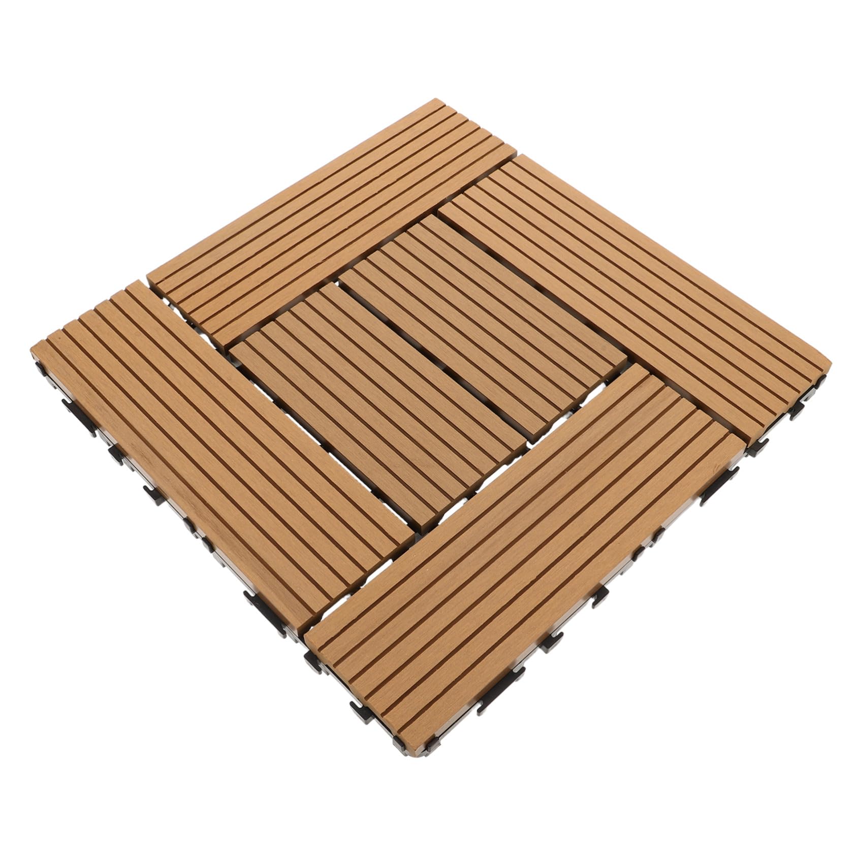 Dalles emboîtables terrasse bois naturel balcon extérieur pose facile