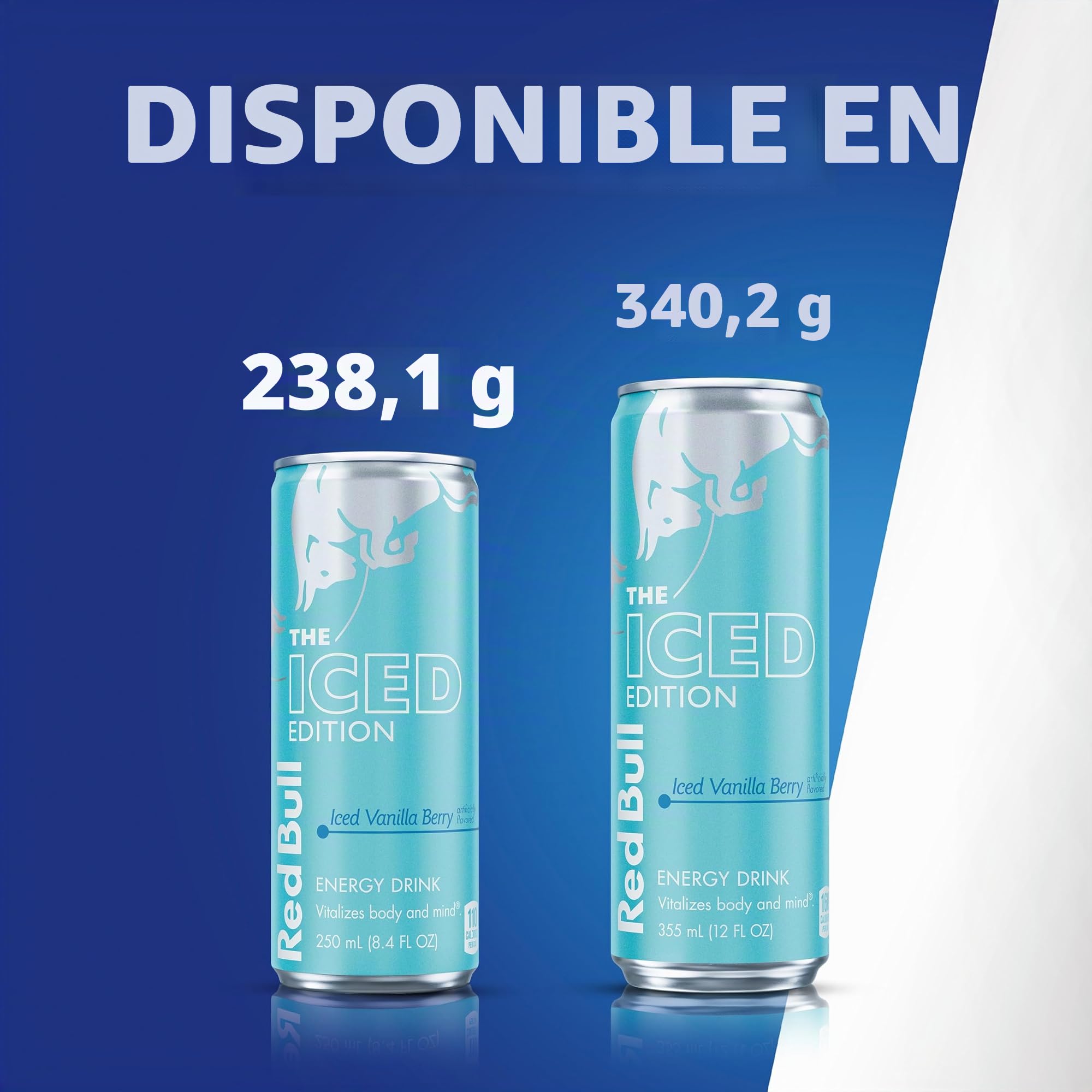 Red Bull Bebida energética Iced Vanilla Berry con 80 mg de cafeína más taurina y vitaminas B, 245 ml, paquete de 24 latas