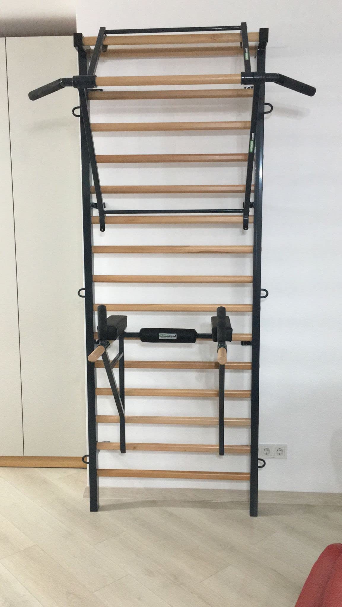 ARTIMEX Klimmzug Dip Ständer für Sprossenwand - Wird in Heimen, Fitnessstudios oder Fitnesscentern für Training und Fitness verwendet, Artikelnr. 270