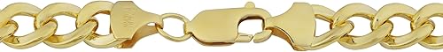 Miniatura 2 de Kooljewelry Pulsera de cadena de eslabones cubanos de Miami con relleno de oro amarillo de 14 quilates 0291in 9 pulgadas 9 pulgadas Metal