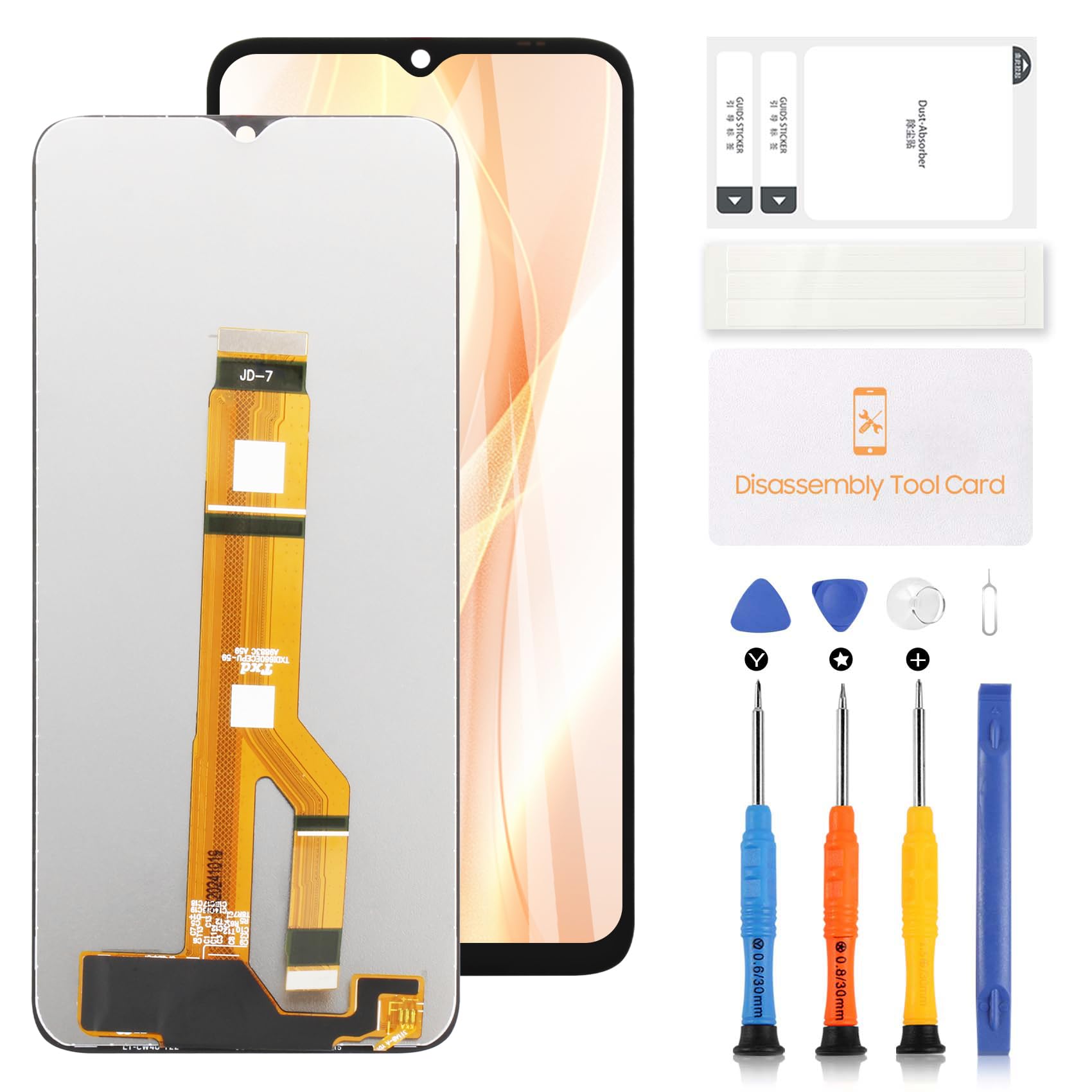 Schermo LCD per Huawei Honor X6b Display LCD Touch Screen Interno Digitalizzatore Assembly per Honor X6b JDY-LX1 JDY-LX2 Sostituzione dello Schermo con Strumenti (nero)