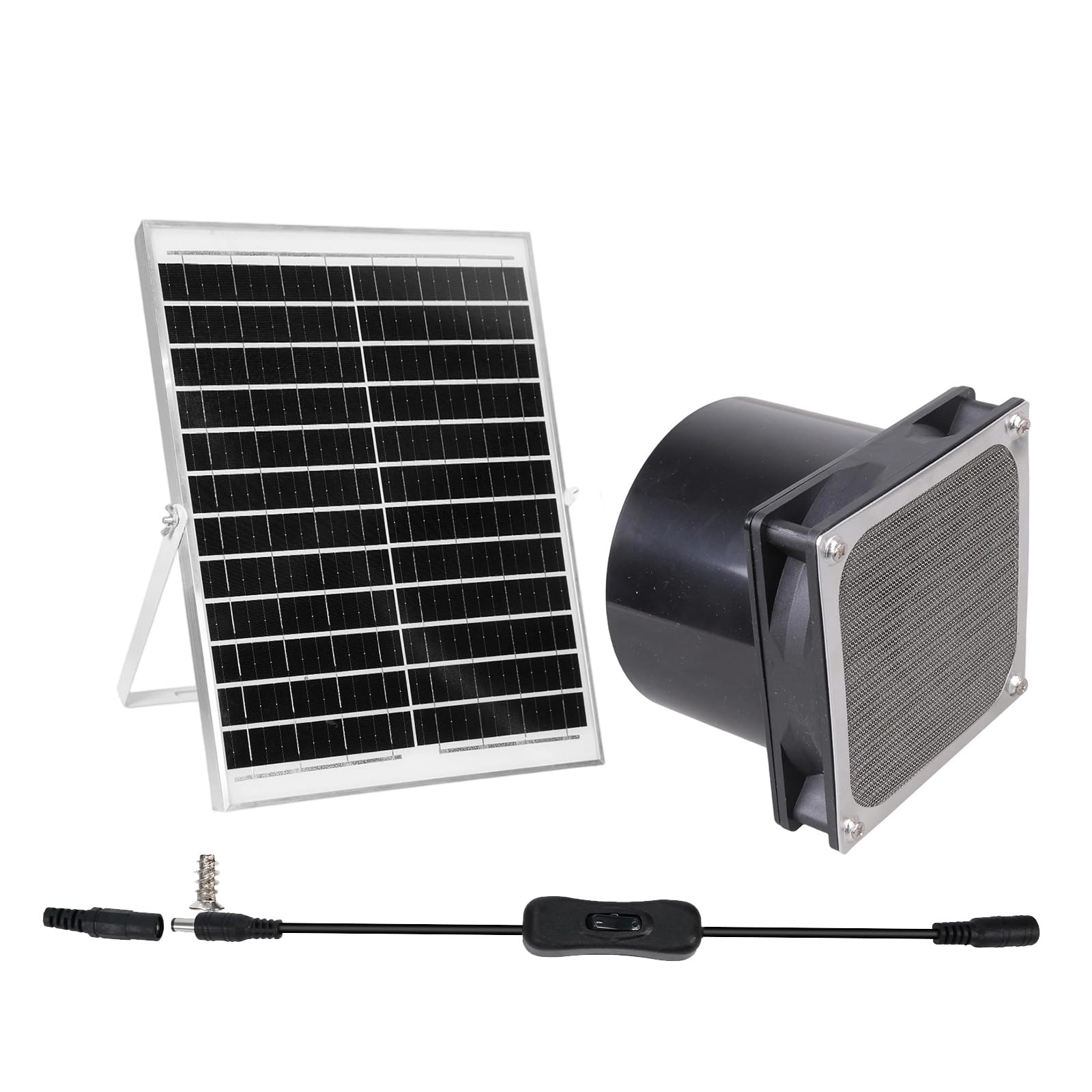 Kaeltsyn Light 12V Solar Panel Exhaust Fan With Net For Greenhouse Chicken Coops Pet House Ventilation 120Mm Cooling Solar Exhaust