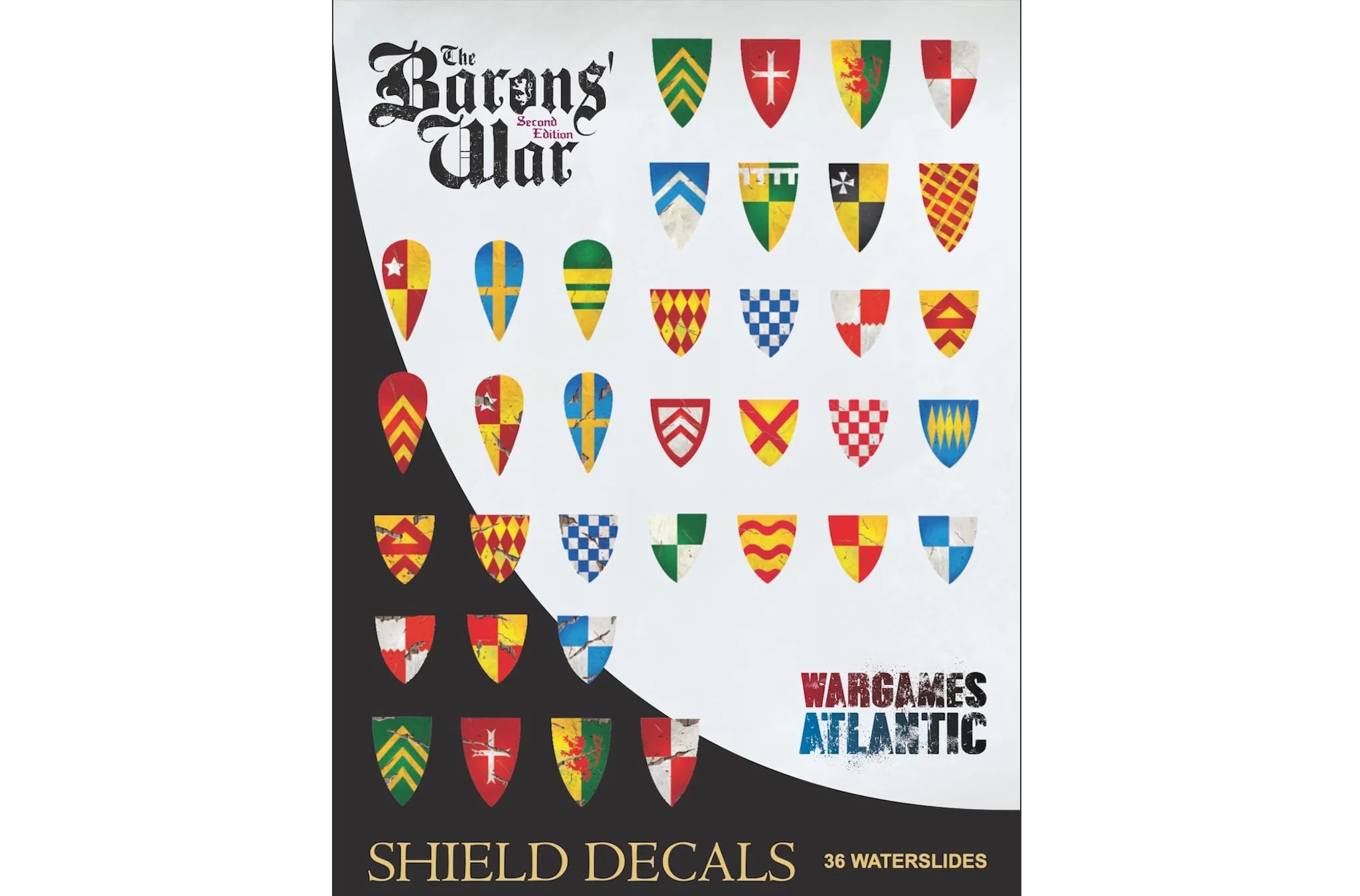 Wargames Atlantic Gray Barons' War Shield Decals (01)