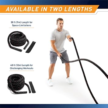 PROIRON 9M /12M Battle Ropes, Battling Rope for Fitness Training Gym, Heavy Exercise Ropes 38mm, Undulation Rope for Strength Workout