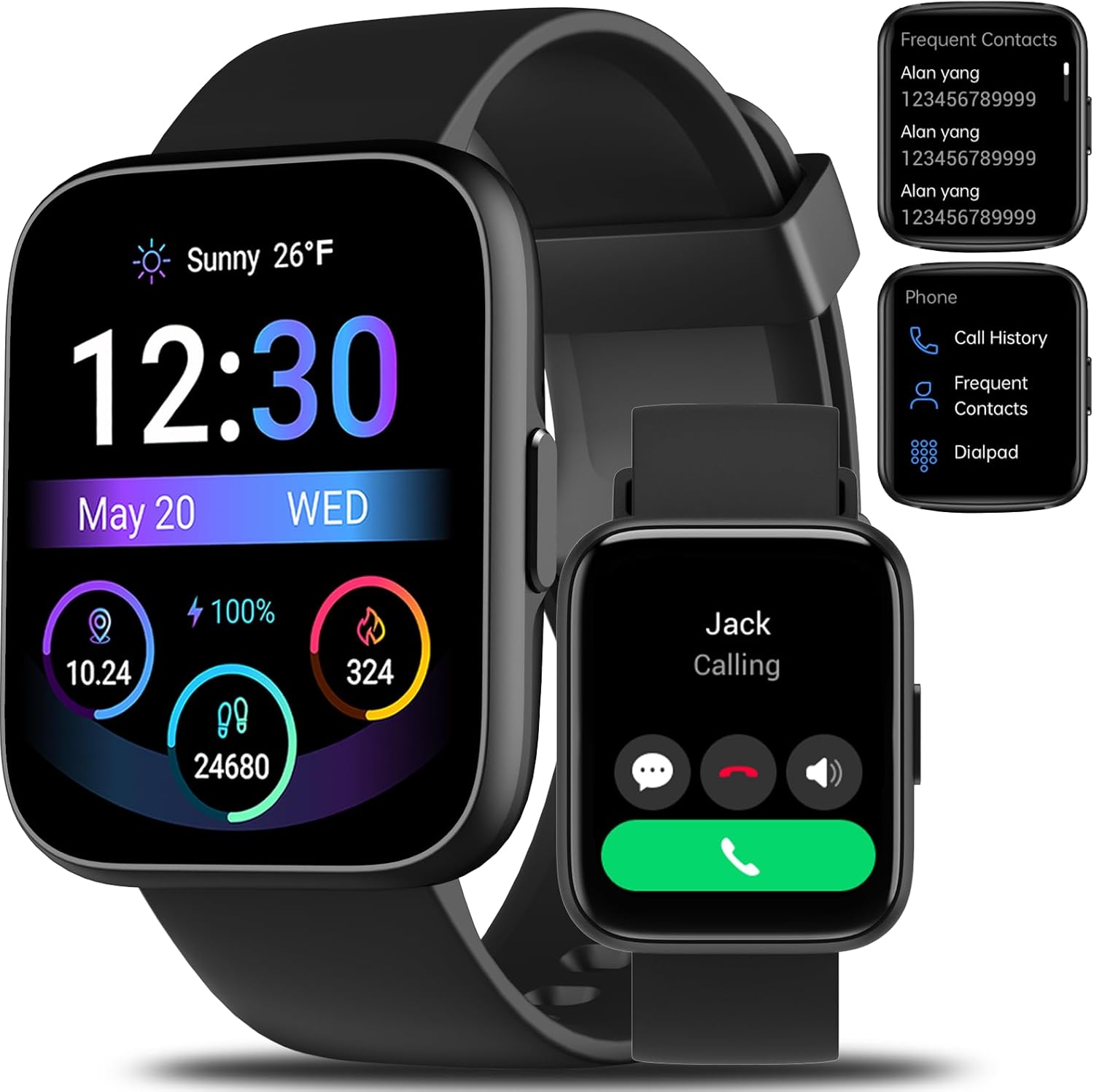 Smart Watch for Men Women – Answer/Make Calls/Quick Reply/AI Voice Assistant, 1.83″ for Android iPhone Samsung Compatible IP68 Smartwatch Fitness Tracker Blood (Black, 1.83″) Smart Watch for Men Women – Answer/Make Calls/Quick Reply/AI Voice Assistant, 1.83″ for Android iPhone Samsung Compatible IP68 Smartwatch Fitness Tracker Blood (Black, 1.83″)