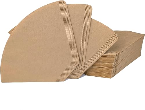 Coffino Premium #4 Cone Coffee Filter Paper, Natural Brown, unbleached, 120 Count