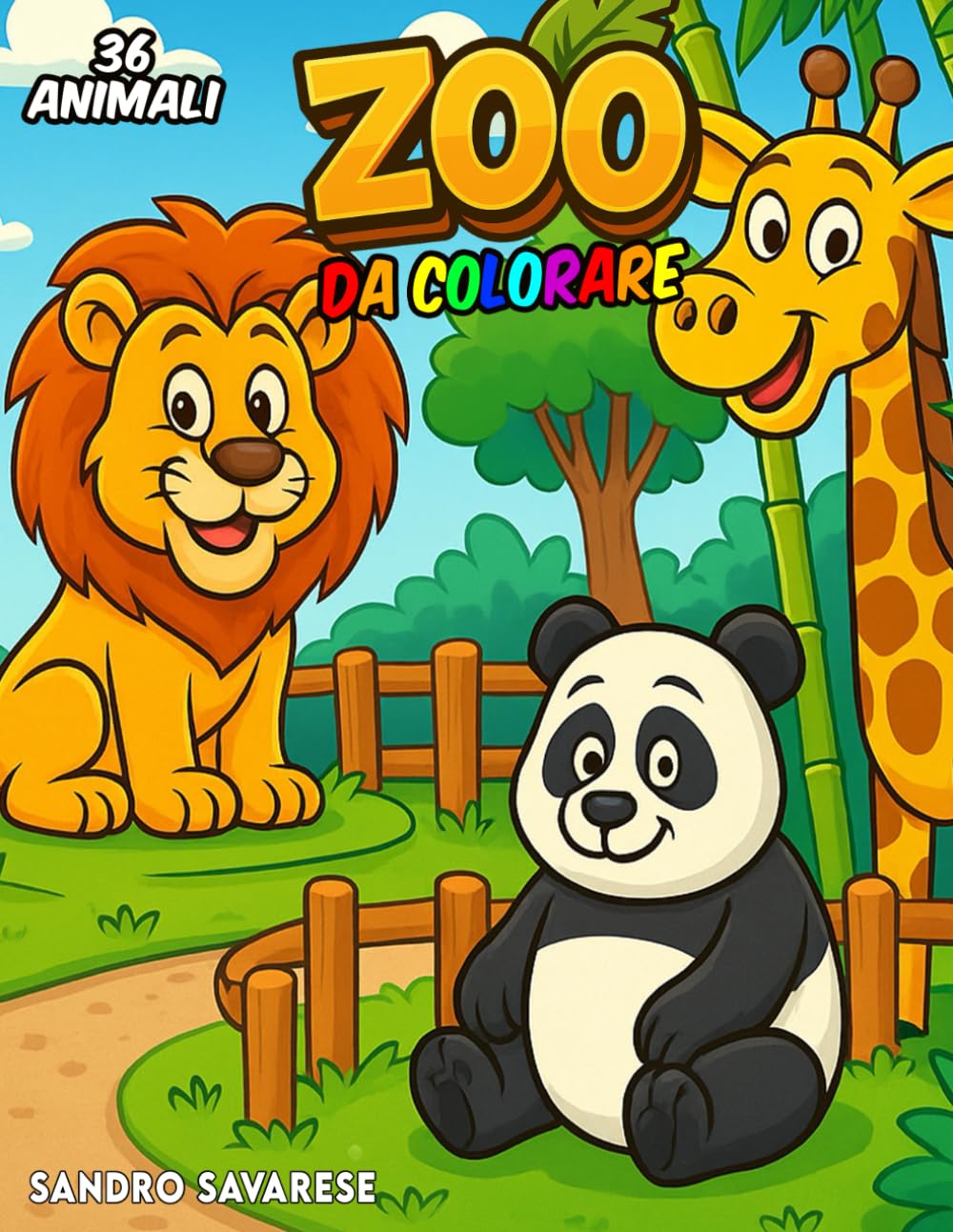 Libro da Colorare degli Animali dello Zoo per Bambini ( include 36 Animali dello Zoo ): Libro da colorare divertente ed educativo per bambini dai 3 ai ... elefanti, scimmie, giraffe e molti altri!