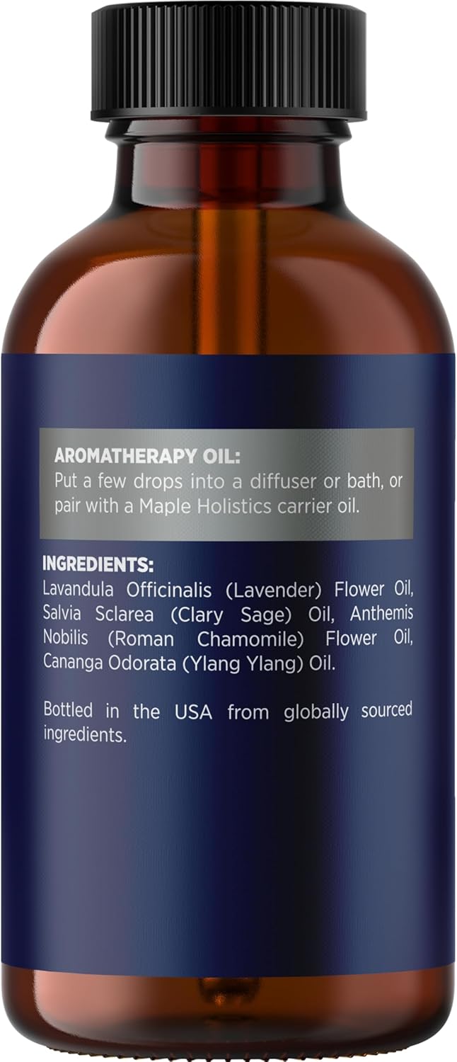 Sleep Essential Oil Blend for Diffuser - Dream Essential Oils for Diffusers Aromatherapy and Relaxation with Clary Sage Ylang-Ylang Roman Chamomile and Lavender for Sleep Time Support (2 Fl Oz) - Image 5