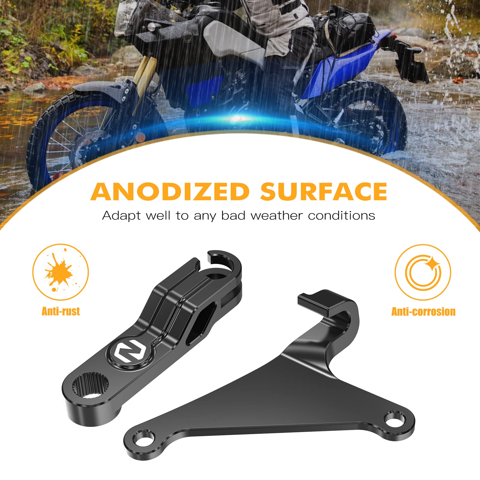 NICECNC Leva frizione Compatible XSR700 2018-2023 MT-07 2018-2022 nero