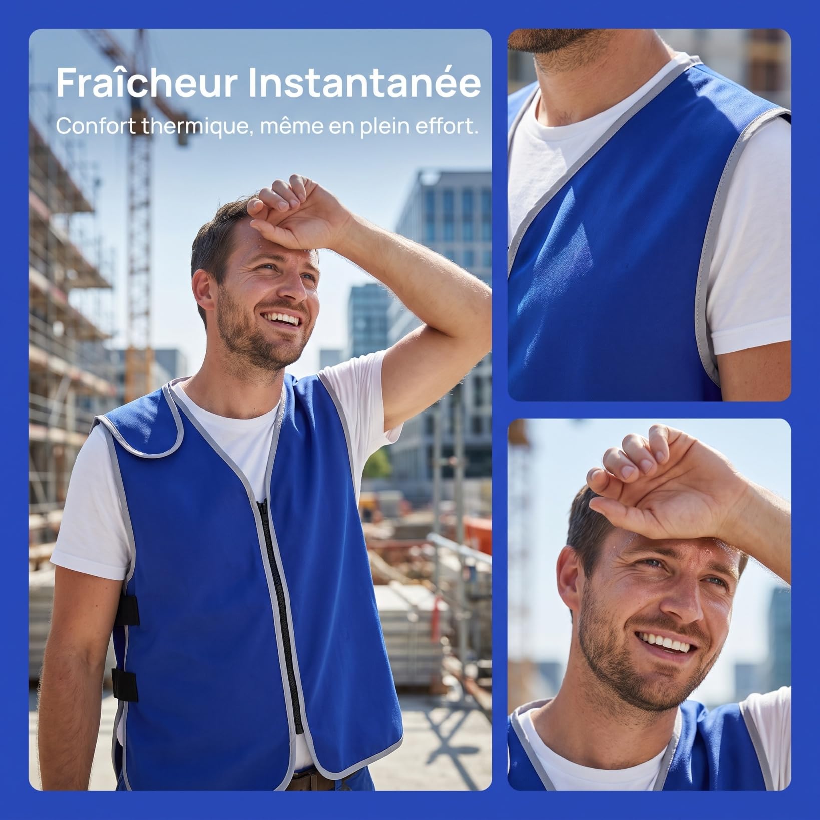 BESPORTBLE Gilet Rafraichissant Homme Femme Veste Refrigerant Glace Sport