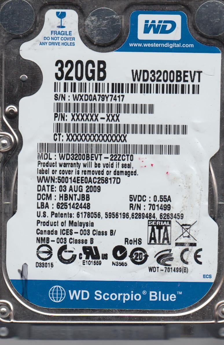内蔵型ハードディスクドライブ Western Digital WD3200BEVT 2.5 HDD 320GB Amazon | Western Digital wd3200bevt-22zct0 320 GB、内蔵ハード