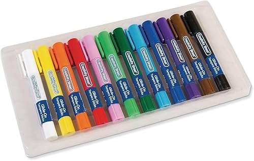 Miniatura 3 de Creativity Street Palitos de pintura al témpera Glide-On, 12 colores primarios surtidos, 0.18 onzas, 12 unidades