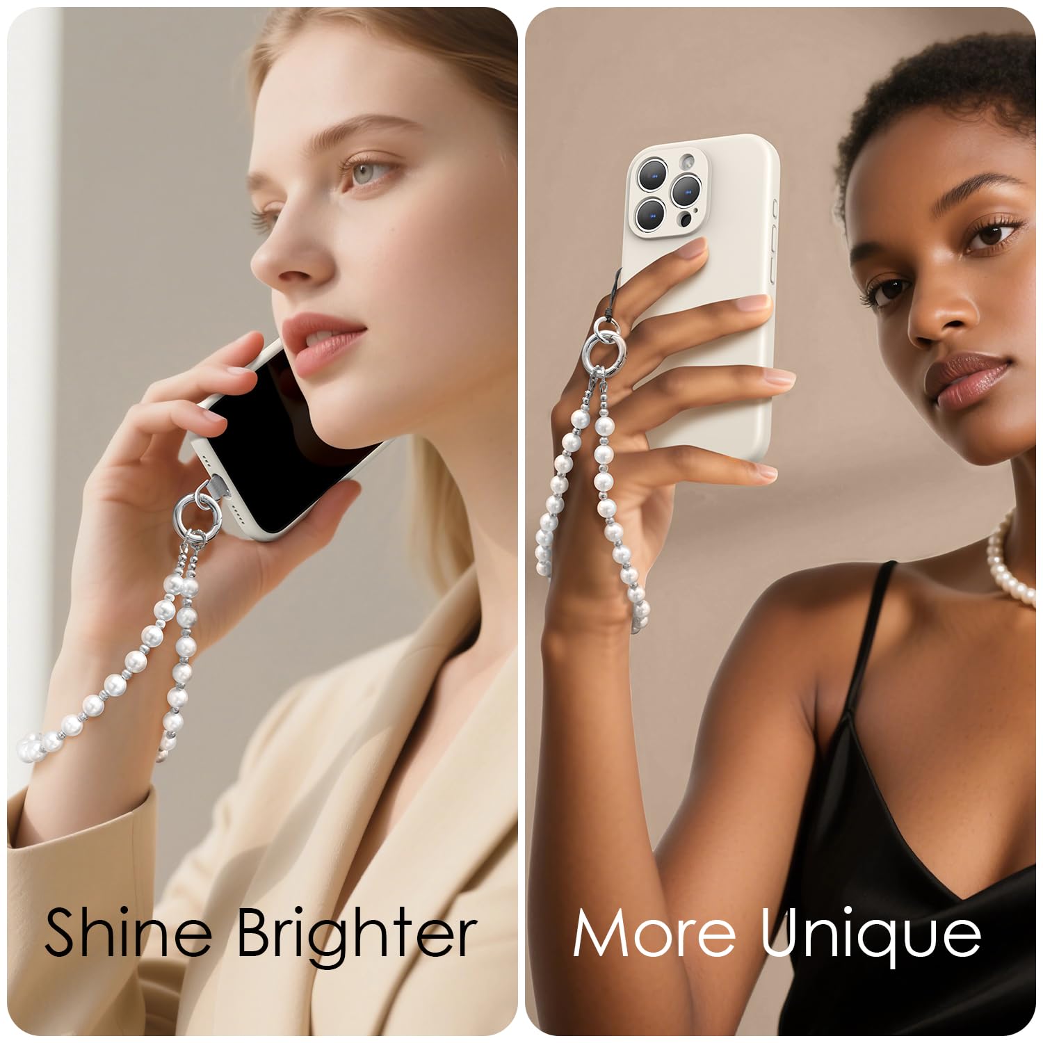 SURPHY Cordon Telephone Portable en Perlée, Bijoux en Perlée pour Femmes Filles