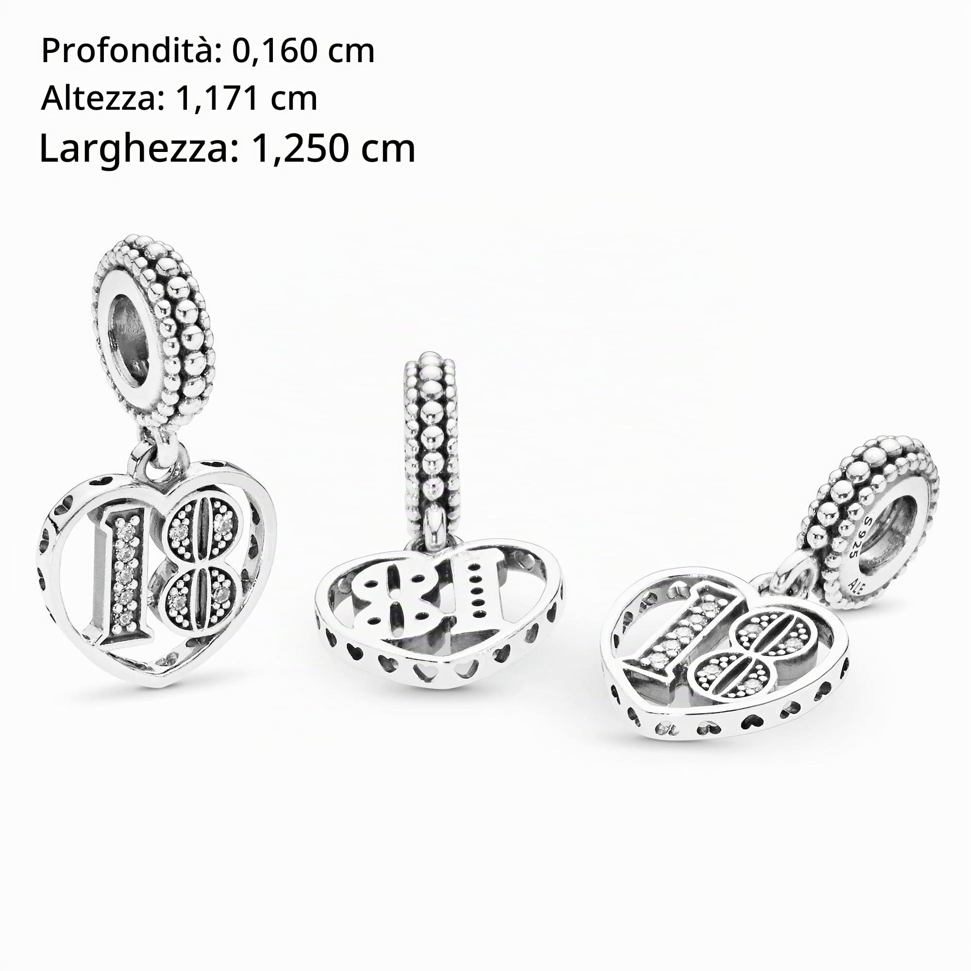 PANDORA Icons Pendente in argento con zirconia cubica trasparente
