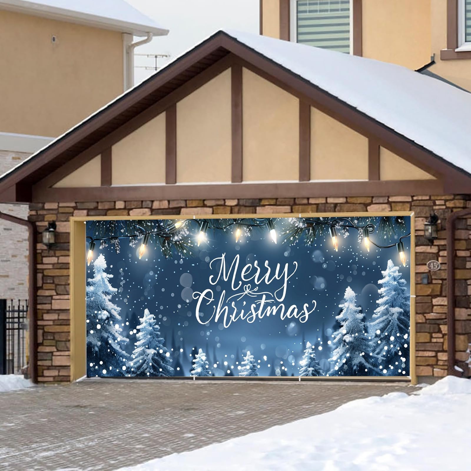 Santa's Garage Willkommensbanner Weihnachten für Außenparkplätze Weihnachtsdeko-1216