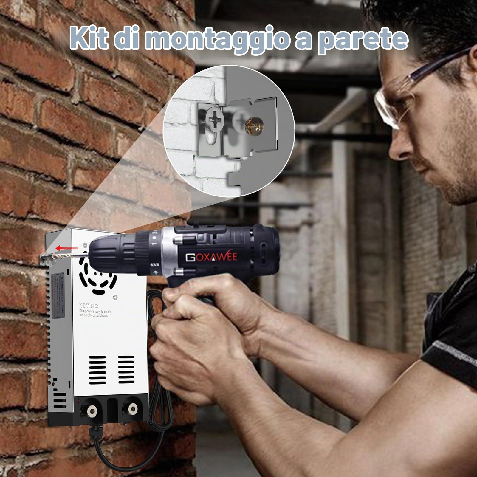 IMAYCC Alimentatore 12V 50A 600W, Trasformatore 220V 12V AC Alimentatore Switching Trasformatori per Riscaldamento Ausiliario, Alimentazione di Laboratorio, Illuminazione a LED, Sistemi Industriali.