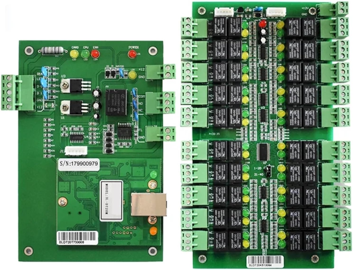 EDEDE Magnet Door Lock, 10/20 Floors Biometric Fingerprint And RFID Card Reader Elevator Access Control Board Door Access Control Panal System Door Access Control System Kit(DK20K)