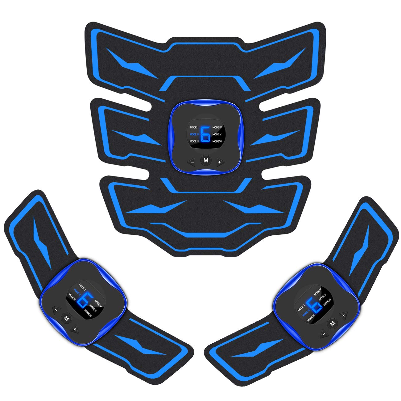 Amazon.co.jp: EMSIC EMS 腹筋ベルト 液晶表示 USB充電式 腹筋パッド 6