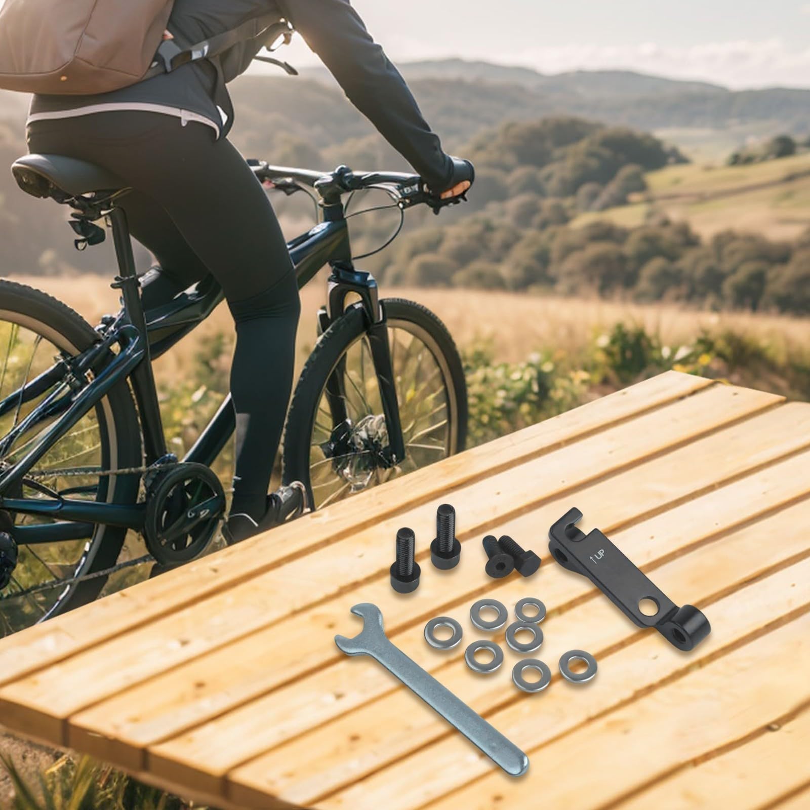 CNC Machined Aluminum Alloy Brake Caliper Mounting Adapter To Flat Mount Converter For Bike Disc Brake System With Bolts Washer Set 160Mm Rear 180Mm Front