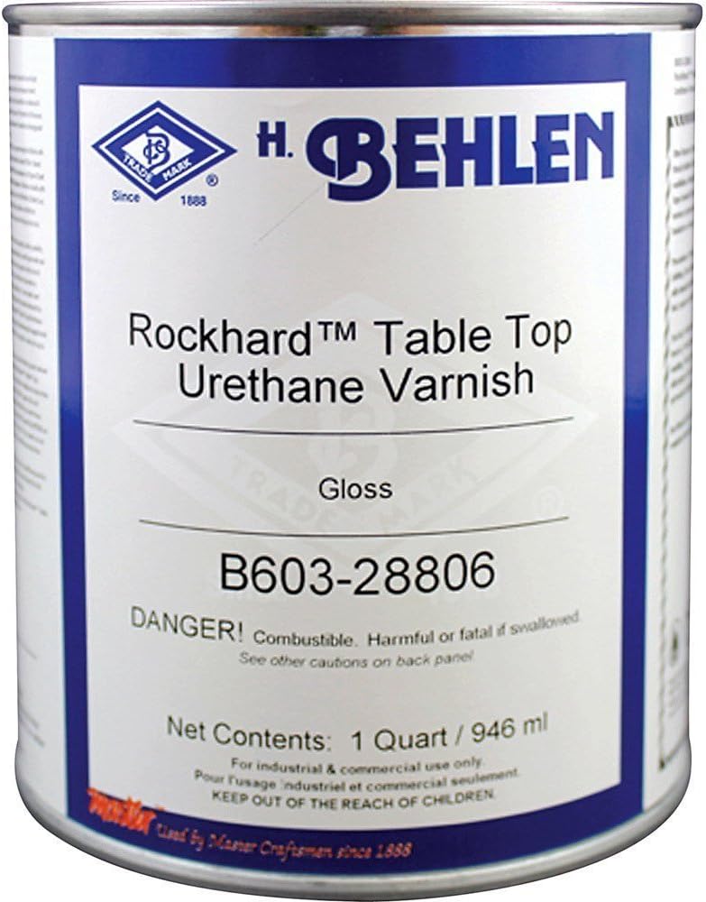 Behlen Rockhard Table Top Urethane Varnish Gloss, Quart (2Pack