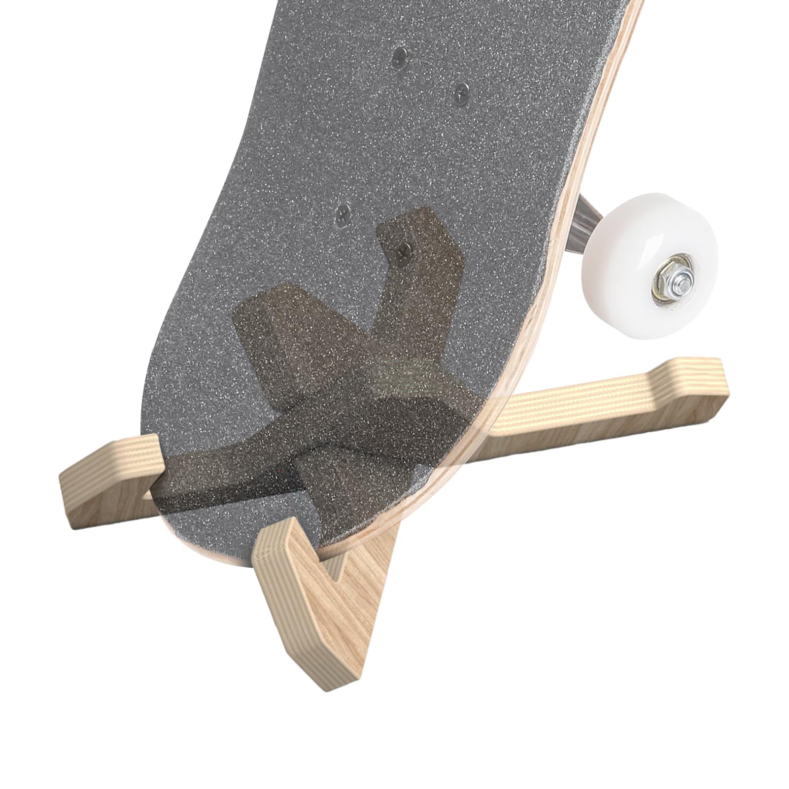 Soporte Para Skateboard Base De Madera 26.5cm Estante Duradero Exponer Tablas Almacenamiento