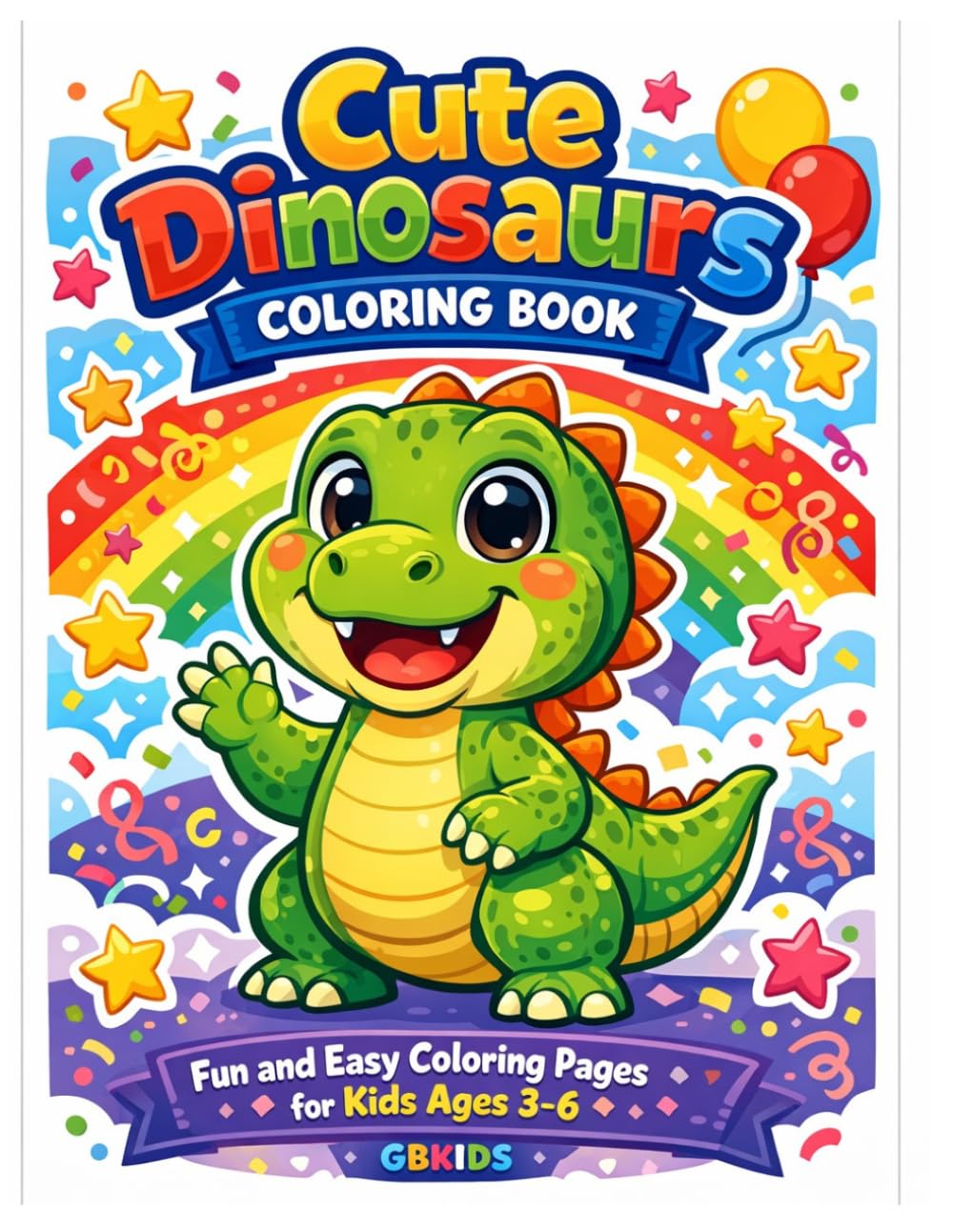 Libro da Colorare Dinosauri per Bambini: Divertenti e Facili Disegni di Dinosauri | Libro da Colorare per Bambini 3-6 Anni | Attività Creative per Bambini