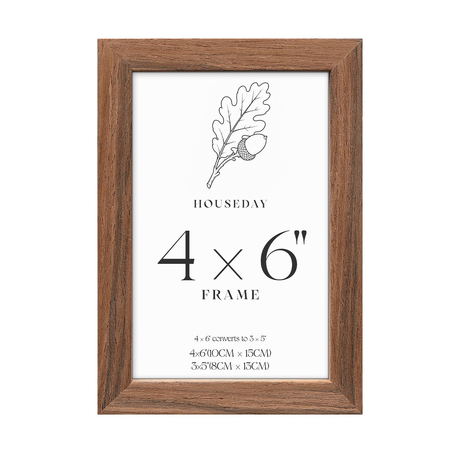HOUSE DAY 6x4 Photo Frames Wooden Family Picture Frames Poster Frame Brown