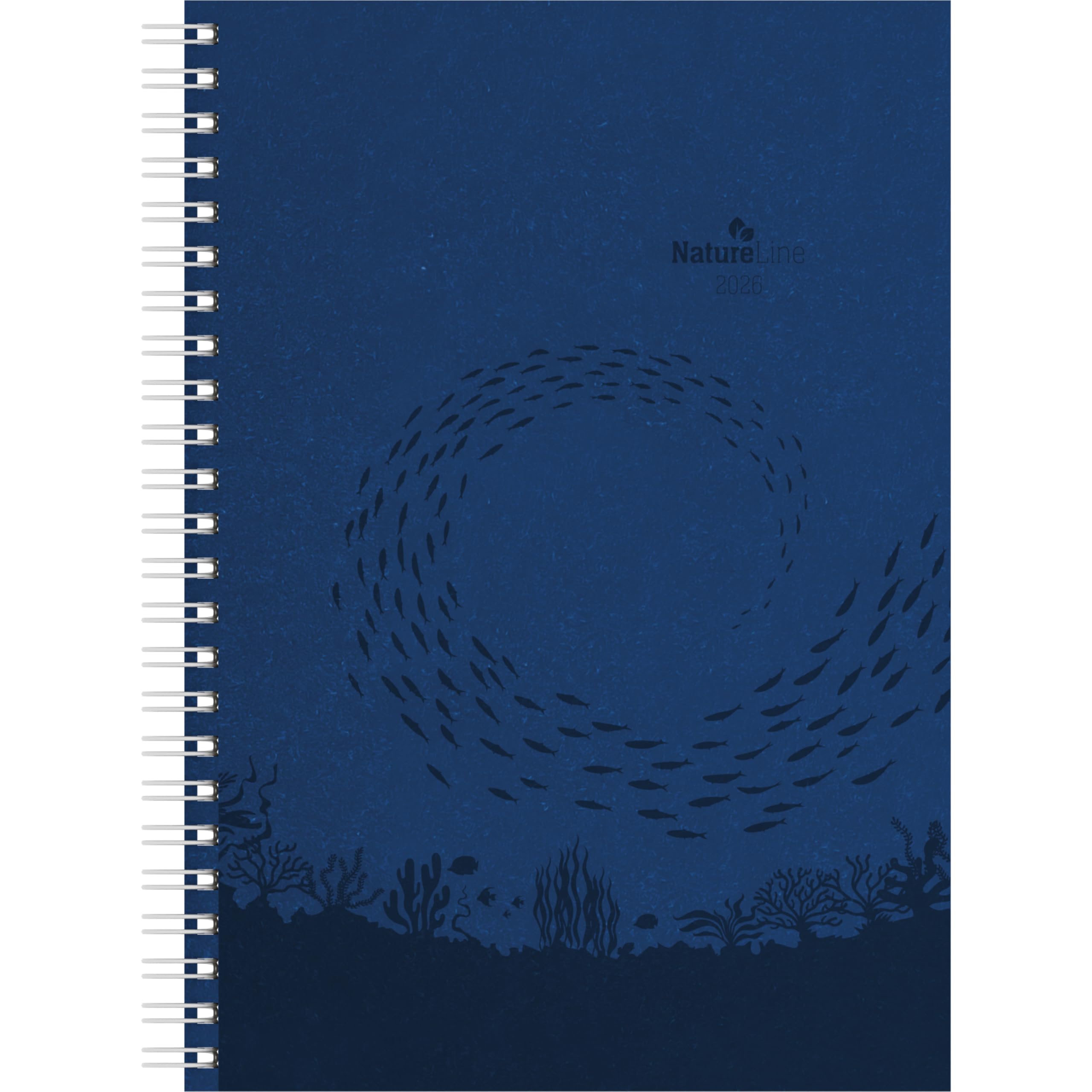 Alpha Edition - Wochenplaner Nature Line Ocean Ringbuch 2026 – Taschenkalender 15×21 cm mit 128 Seiten & umweltfreundlichem Strukturpapier, Weekly-Planer mit Monatsübersichten & Notizbereichen